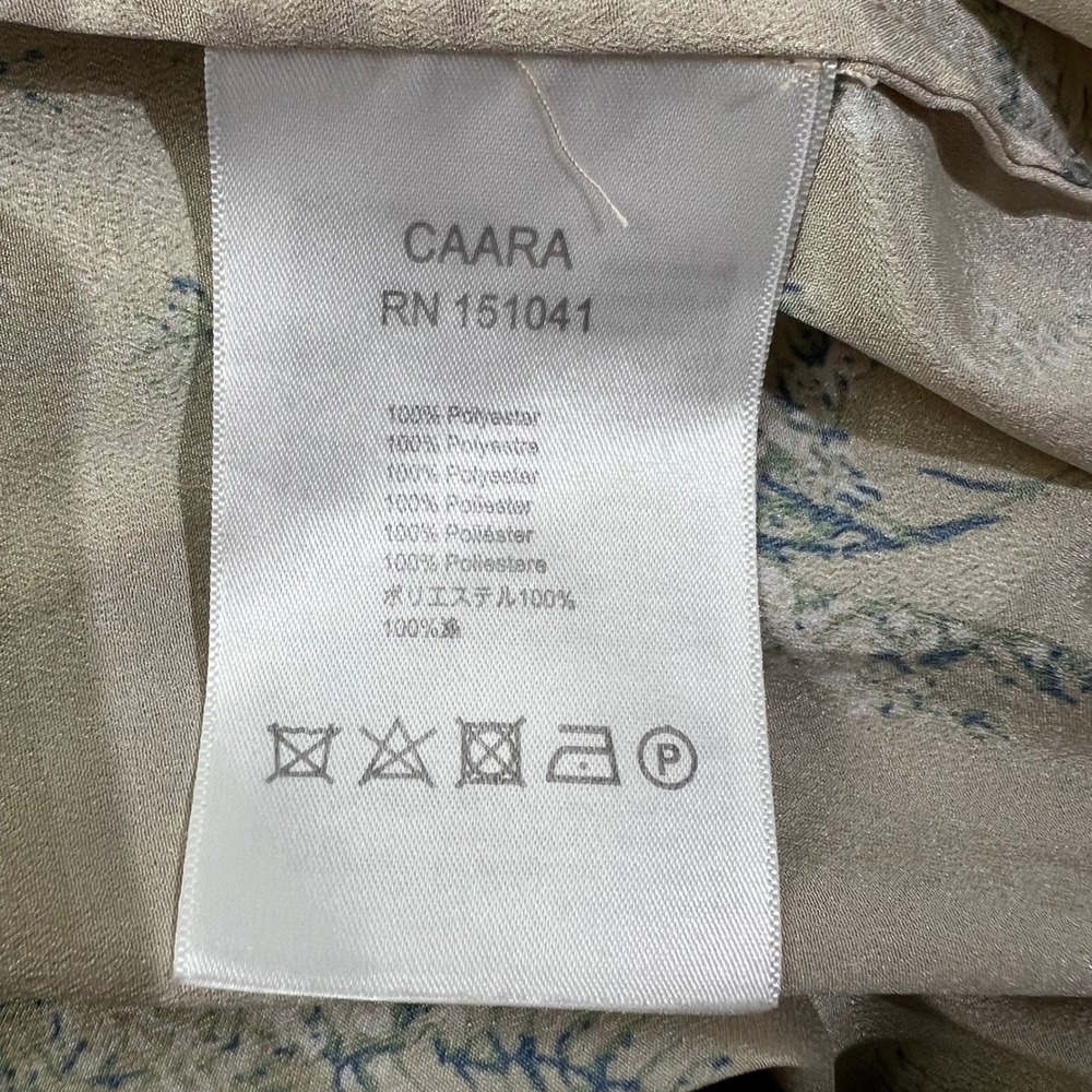 Caara Yellow Floral Tie-Waist Midi Dress Medium Spring Picnic Chic Cottagecore M - Picture 5 of 14